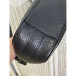 Etienne Aigner Vintage Black Leather Crossbody Bag Gold Medallion 80s 90s Photo 11