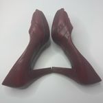 Naturalizer 'Denyse' Burgundy Leather Peep Toe Heels Size 9M Photo 4