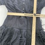 Bibhu Mohapatra Collective Dress Womens‎ 8 Black Cutout Fringe Poplin Midi Photo 7