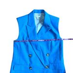 Topshop  Double Breasted Vest Bright Blue Size 6 Professional Business Casual Photo 5