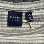 Kaari Blue  women’s size XS grey stripe long sleeve bell sleeve top new with tags Photo 7