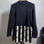 Vintage Susan Martin Black White Zip Up Chunky Long Sleeve Sweater Size Medium Photo 1
