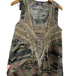 Johnny Was Johhny Was Workshop Terraza Camo Print Embroidered Tank Top 100% Cotton Photo 1