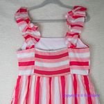 New! J Crew Factory Striped square neck midi dress. size 12 Pink Photo 14
