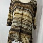 Coco Bianco women’s asymmetrical hem metallic top Medium Photo 1