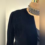 No Tag Vintage Black Velvet Bolero Button Open Modern Evening Jacket Sz 9 Photo 5