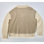 Pinch Morgan Colorblock Cardigan Womens Small/Medium Cream Beige Buttons Casual Tan Photo 6