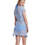 Vineyard Vines Swim Coverup Women’s Size Small 100% Cotton White Blue Beach Photo 1