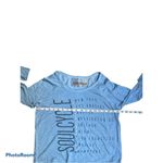 SOUL CYCLE find your soul long sleeve light blue graphic t-shirt size xs Photo 1