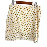 We Wore What Mini Slip Skirt Size Medium Satin it Ditsy Daisy Y2K Daisies Floral Photo 1