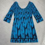 Diane Von Furstenberg  Aggie Freedom Trail Silk Knit Sheath Mini Dress Teal Black Photo 12