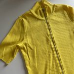 Calvin Klein Jeans Calvin Klein Yellow Zip Up Mock Neck Top Size M Photo 1