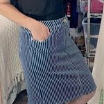 Cato blue & white striped denim skirt size 8 Photo 0