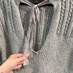 Aerie  Textured‎ Bow Back Gray Crew Neck Sweater- Size Small Photo 2