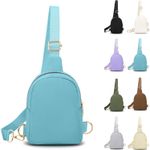 VOROLO Small Sling Bag For Men and Women Crossbody Adjustable Stap Light Blue Photo 1