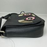 Kate Spade  Textured Leather Purse Black Monster Face Crossbody Handbag Carsen Photo 4
