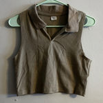 Aritzia Sunday Best  khaki polo cropped tank top Photo 0