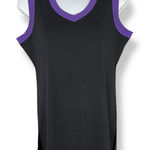 Misook  Knit Top Sleeveless Black Purple Trim Sz XS Women‎ Tank Top Office V-Neck Photo 0