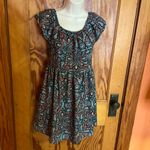 Xhilaration  Y2K Bright floral n paisley peasant dress Photo 10