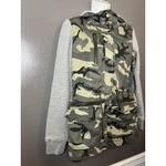 Forever 21  Jacket Womens Small Camo Anorak Parka Gray Hoodie Utility Drawstring Photo 1