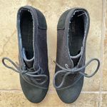 Toms New Desert Canvas Espadrille Black Lace Up Wedge Size 9.5 Photo 4