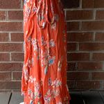 Floral Wrap Skirt Orange Size M Photo 1