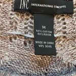 NWT, INC Coated Gold Metallic Cable Knit Crew Neck Sweater Dress or Tunic, Sz M Size M Photo 13