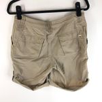 The North Face Womens Hiking Shorts Roll Up Pockets Nylon Beige 6 Long Photo 1