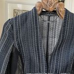 Elie Tahari Sydney Jacket Blue Black Tweed Pieced Mesh Blazer $468 M Photo 3