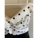 Jessica McClintock Gunne Sax Black White Polka Dot Twist Tulle Strapless Dress 3 Photo 6