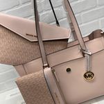 Michael Kors Maisie 3 In 1 Tote Large Leather Bag DK Powder Blush Photo 2