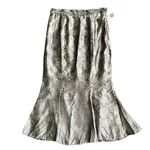 Milano silver satin A line skirt with pleated hem Black Size 8 Photo 0