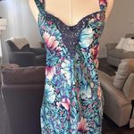 California Dynasty Chemise Nightgown Medium Slip Floral Vintage Women Satin Photo 1