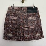 One Teaspoon NWT Distressed Mini Skirt 25 in Azteca Leopard Print Photo 2