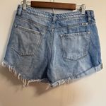 KanCan Jovana Ultra Hi‎ Rise Shorts Medium Wash Distressed Button Fly Jean Denim Blue Size 29 Photo 2