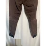 Ladies Brown Riding Breeches With Suede Knee Patches & Pink Logo Detail Photo 10