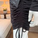 Lulu’s Black Draped Long Sleeve Dress Photo 2