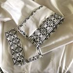 Marisa Baratelli 1990s Silk Blouse Black White Abstract Trim Size 12 Photo 7