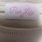 Pink Lily Ivory crew neck long sleeve ruffle tiered hem top Photo 7