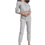 Faherty Linen Blend Arlie Utility Jumpsuit in Stone Size XS Photo 12