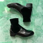 ZARA  Basic Collection Contrast Velvet Ankle Boots in Black Size EU 40 Photo 1