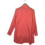 J.Jill Love Linen Dress Womens M Shirt Collared Button Up Beachy Lightweight Red Photo 1