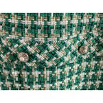 ZARA Green Woven Tweed Plaid Pinafore Mini Dress Size Small Photo 3