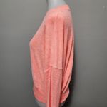 Old Navy neon coral terrycloth lounge cropped sweatshirt size large Photo 3