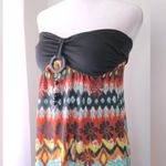 Drama Gold Multicolor Beaded Bandeau Maxi Dress Black Size M Photo 3