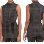 Theory tunic mock neck sleeveless sash belted waist stretch medium Photo 1