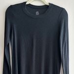 Aerie  Real Soft Black Ribbed Long Sleeve Tee, Size Small Photo 1