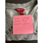 Guess  Women’s Crew Sweatshirt Gray with logo Throughout Size‎ L Photo 6