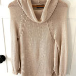 Wooden Ships  Cowl Open Knit Tan Sweater. Size S/M. Photo 0