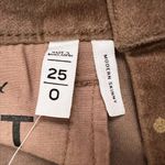 Loft NWT Polka Dot Velvet Skinny Jeans Pants Size 25 Brown and Metallic Gold Photo 6